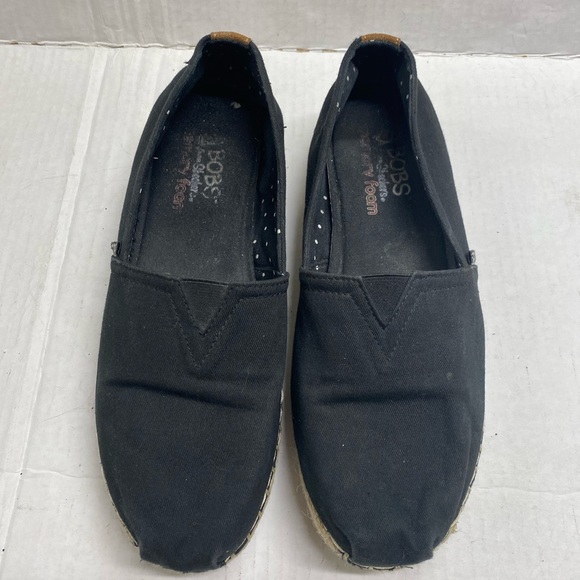 Bobs Black Espadrille Style Shoe - Picture 2 of 13